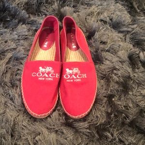 pink coach espadrilles